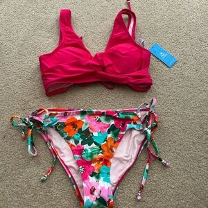 Floral Pink Bikini Set